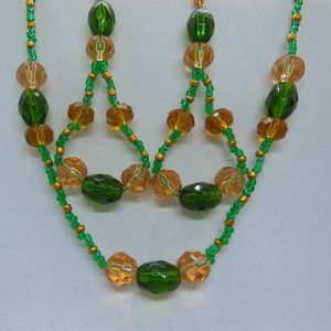 Handmade Earrings & Necklace - Holiday Design